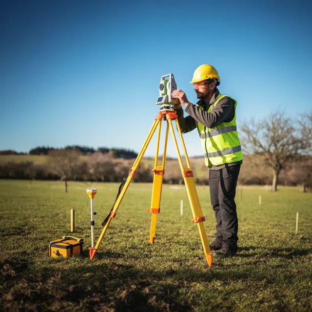 Boundary survey using nikon total station